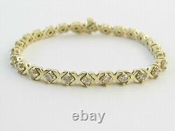 Beautiful 6 Ct Certified Round Cut White Diamond Bracelet In 925 Sterling Silver