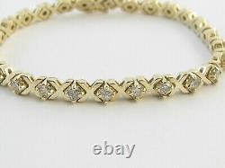 Beautiful 6 Ct Certified Round Cut White Diamond Bracelet In 925 Sterling Silver
