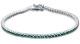 Beautiful Lab-created Emerald Tennis Bracelet Set In Solid Sterling Silver