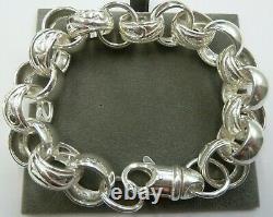 Belcher Bracelet Sterling Silver Heavy Solid 7 1/2 50 grams- 16 mm links