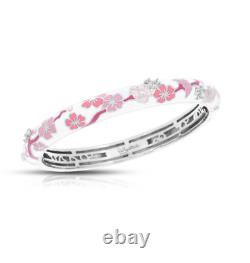 Belle Etoile Sakura Bangle Sterling Silver Pave