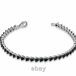 Black Onyx Tennis Bracelet in Solid 925 Sterling Silver Women's Jewelry