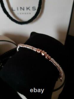 Brand New Genuine Links Of London Xs Rose Gold Vermeil Heart Sweetie Bracelet