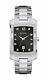 Bulova Diamonds Men's 96d125 Quartz Black Dial Silver-tone Bracelet 31mm Watch