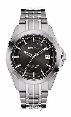Bulova Precisionist Men's 96B252 UHF Quartz Black Dial 43mm Bracelet Watch