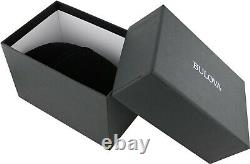 Bulova Women's Quartz Diamond Accent Black Dial Silver-Tone 25mm Watch 96R207