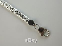 Byzantine Chain 6mm Necklace Bracelet 925 Sterling Silver 7,8,16,18,20,24,30inch