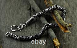 C30 Bracelet 6-Wort-Mantra Cylinder 0 1/4in Silver 925 Buddhist Length Choice