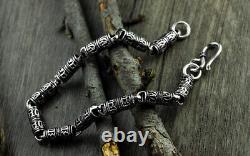 C30 Bracelet 6-Wort-Mantra Cylinder 0 1/4in Silver 925 Buddhist Length Choice