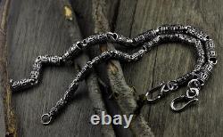 C30 Bracelet 6-Wort-Mantra Cylinder 0 1/4in Silver 925 Buddhist Length Choice
