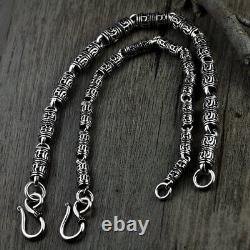 C30 Bracelet 6-Wort-Mantra Cylinder 0 1/4in Silver 925 Buddhist Length Choice