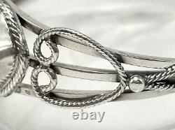 CHACO CANYON Sterling Silver 5-Stone Kingman Turquoise Cuff Bracelet Lg NIB