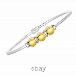 Cape Cod For Women 3 Ball Bracelet 925 Sterling Silver with 14K Gold ALL SIZES