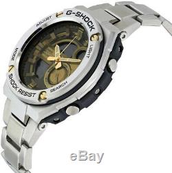 Casio GST-210D-9A G-Shock G-Steel WR World Time Black Silver Men's Watch Ana Dig