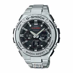 Casio G-Shock GSTS110D-1A G-Steel Tough-Solar Ana-Digital Metal Blk Watch