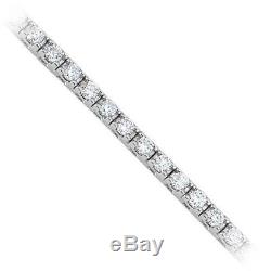 Certified 2.5Ct Round White Diamond Prong Tennis Bracelet 7 925 Sterling Silver