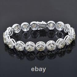 Certified 6mm, 15Ct Certified Diamonds Bracelet-Great luster & Sparkle-VIDEO