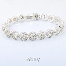 Certified 6mm, 15Ct Certified Diamonds Bracelet-Great luster & Sparkle-VIDEO