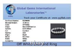 Certified 6mm, 15Ct Certified Diamonds Bracelet-Great luster & Sparkle-VIDEO