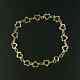 Chic And Timeless Vintage 10k Yellow Gold Over Heart Chain Bracelet In 7 1/4
