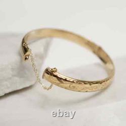 Christmas Gif Vintage Estate New Style 14k Yellow Gold FN 7.5 Bangle Bracelet