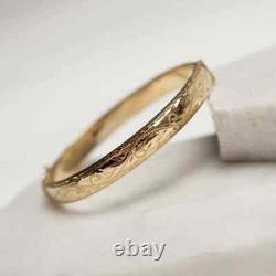 Christmas Gif Vintage Estate New Style 14k Yellow Gold FN 7.5 Bangle Bracelet