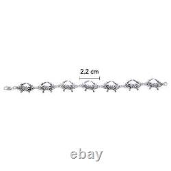 Crab Link. 925 Sterling Silver Bracelet by Peter Stone Fine Beach Jewelry