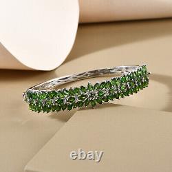 Ct 13.9 925 Sterling Silver Platinum Plated Bangle Cuff Bracelet Jewelry Size