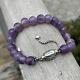 David Yurman Amethyst Spiritual 8mm Bead Bracelet Sterling Silver 925