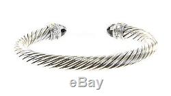 DAVID YURMAN Cable Classic Bracelet with Black Onyx & 14K Gold 7mm $695 NEW