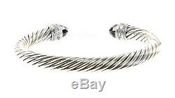 DAVID YURMAN Cable Classic Bracelet with Black Onyx & 14K Gold 7mm $750 NEW