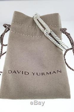 DAVID YURMAN LABYRINTH SINGLE LOOP 7mm BRACELET W DIAMONDS STERLING SILVER 6.5