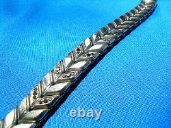 DAVID YURMAN STERLING SILVER MENS CHAIN Woven Braided BRACELET Black Diamonds