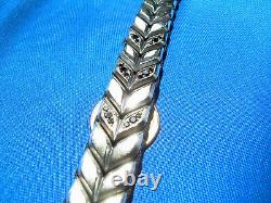 DAVID YURMAN STERLING SILVER MENS CHAIN Woven Braided BRACELET Black Diamonds