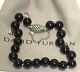 David Yurman Sterling Silver Spiritual Beads Bracelet Black Onyx 8mm Adjustable