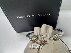 DAVID YURMAN Women's Cable Buckle Bracelet with Gold 925 sterling silver 5mm NEW