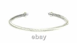 DAVID YURMAN Women's Cable Classic Bracelet with 18K Gold & Amethyst 4mm NEW