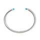 David Yurman Women's Cable Classics Bracelet With Turquoise 5mm $625 New