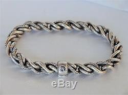 DAVID YURMAN Woven Cable Bracelet Sterling Silver 8 1/2 Long