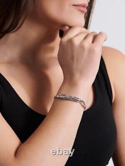 DEVATA Bali 18K Gold Sterling Silver Borobudur Chain Bracelet BYK6715TT M/7.5