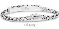 DEVATA Bali 18K Gold Sterling Silver Borobudur Chain Bracelet BYK6715TT M/7.5