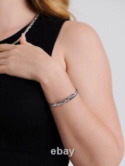 DEVATA Bali 18K Gold Sterling Silver Dragon Bone Chain Bracelet DBK6715TT M/7.5