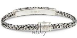 DEVATA Bali 18K Gold Sterling Silver Dragon Bone Chain Bracelet DBK6715TT M/7.5