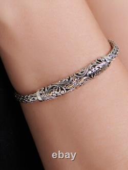 DEVATA Bali 18K Gold Sterling Silver Wheat Paddy Chain Bracelet WHK6715TT S/7.0