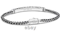 DEVATA Bali Sterling Silver 925 18K Gold Dragon Bone Bracelet DBK6745TT Sz S/M/L