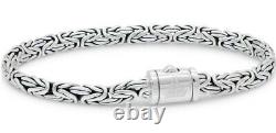 DEVATA Bali Sterling Silver Borobudur 5mm Chain Bracelet BYK5235 L/8.0