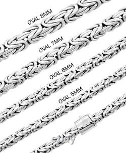 DEVATA Bali Sterling Silver Borobudur 5mm Chain Bracelet BYK5235 L/8.0