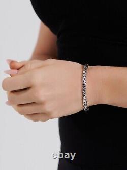 DEVATA Bali Sterling Silver Borobudur 5mm Chain Bracelet BYK5235 L/8.0