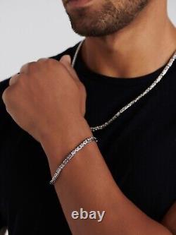 DEVATA Bali Sterling Silver Borobudur 5mm Chain Bracelet BYK5235 L/8.0
