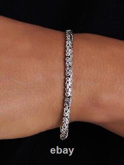 DEVATA Bali Sterling Silver Borobudur 5mm Chain Bracelet BYK5235 L/8.0